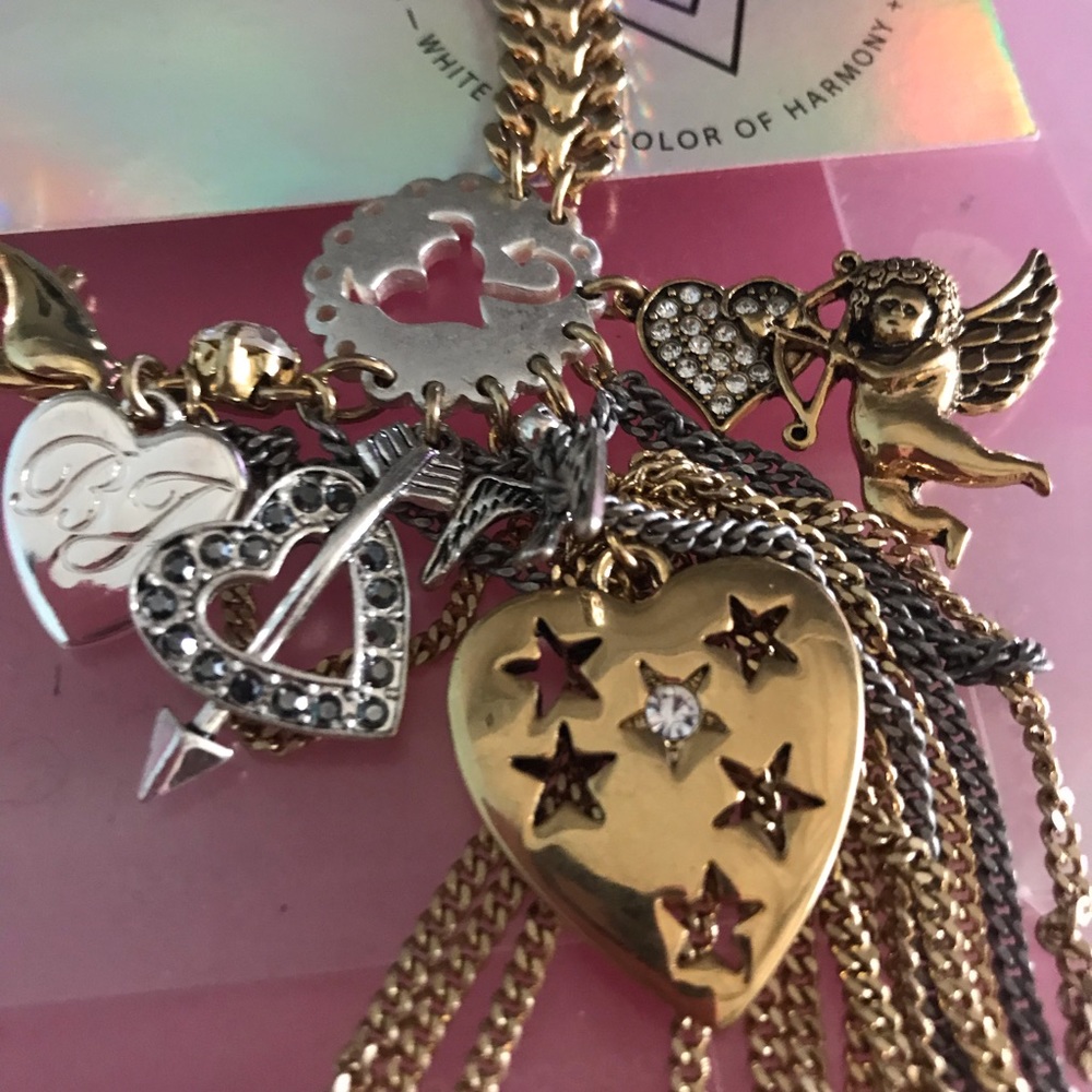 Vtg she devil heart Betsey Johnson bracelet B32